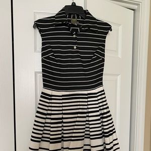 Black and white stripes Taylor dress